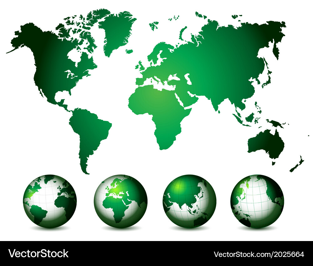 World map Royalty Free Vector Image - VectorStock