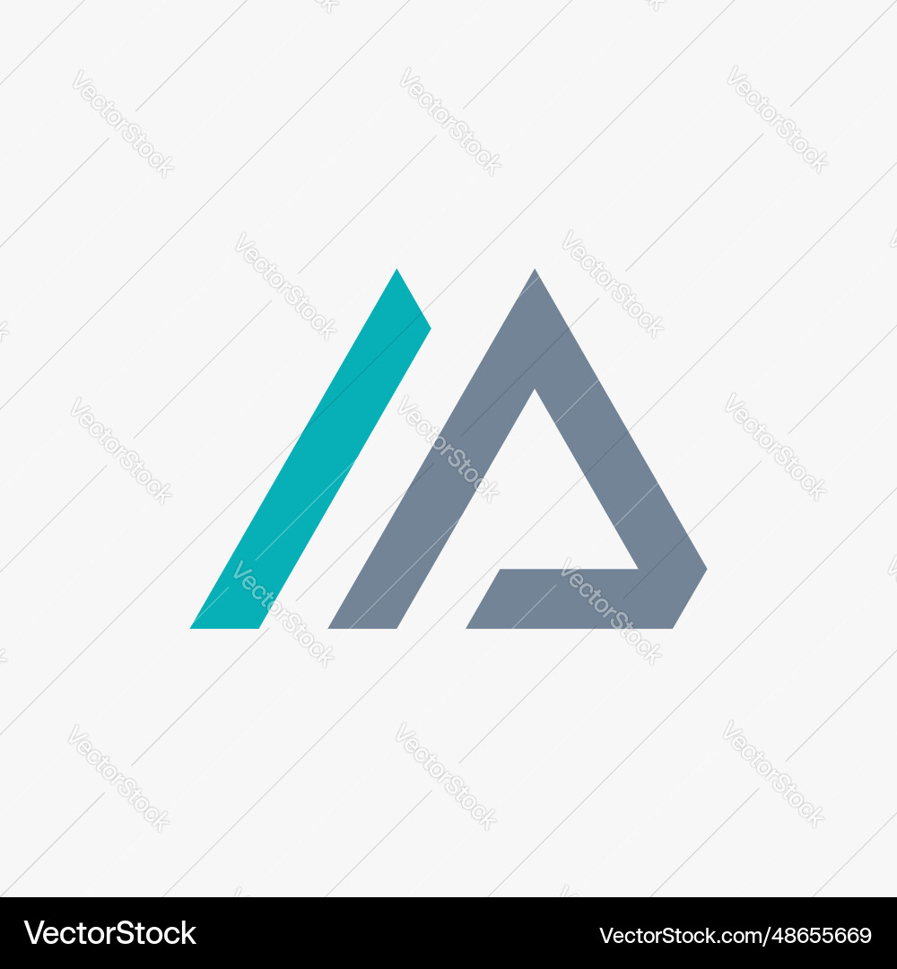 Abstract triangle logo template Royalty Free Vector Image