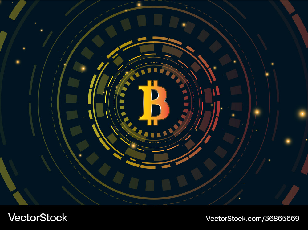 Bitcoin digital currency Royalty Free Vector Image