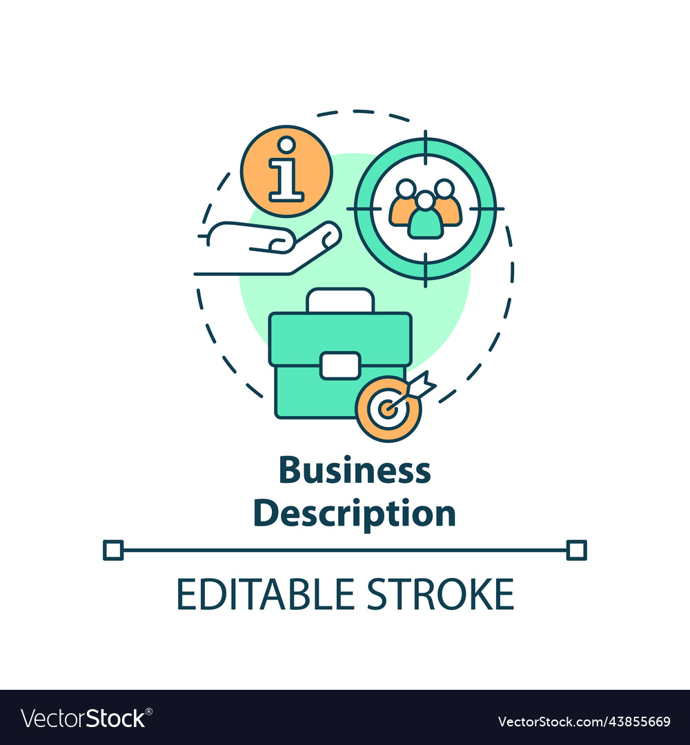 business-description-concept-icon-royalty-free-vector-image