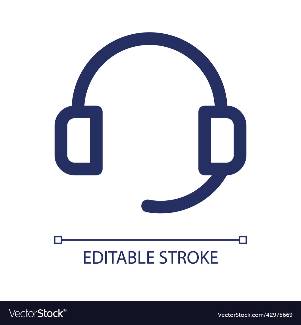 Call center linear ui icon Vector Image Call center linear ui icon