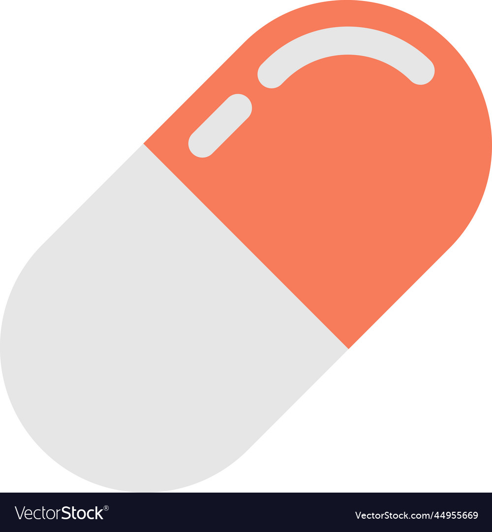 Capsule pill in minimal style