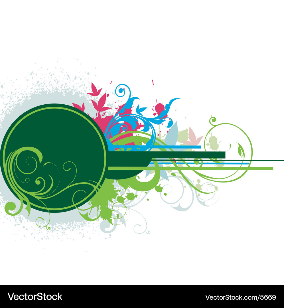 Floral graphic elements Royalty Free Vector Image