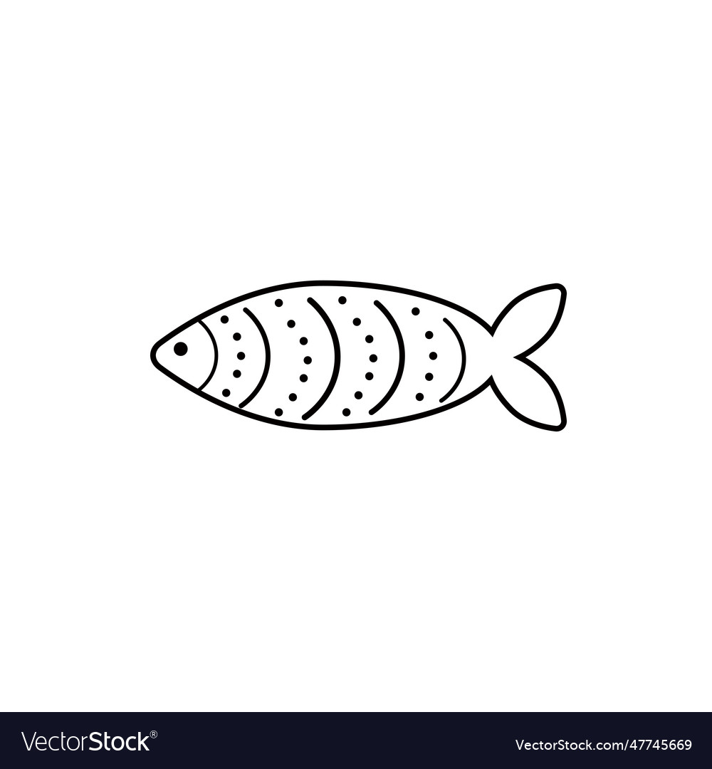 French april fools day poisson davril black white vector image
