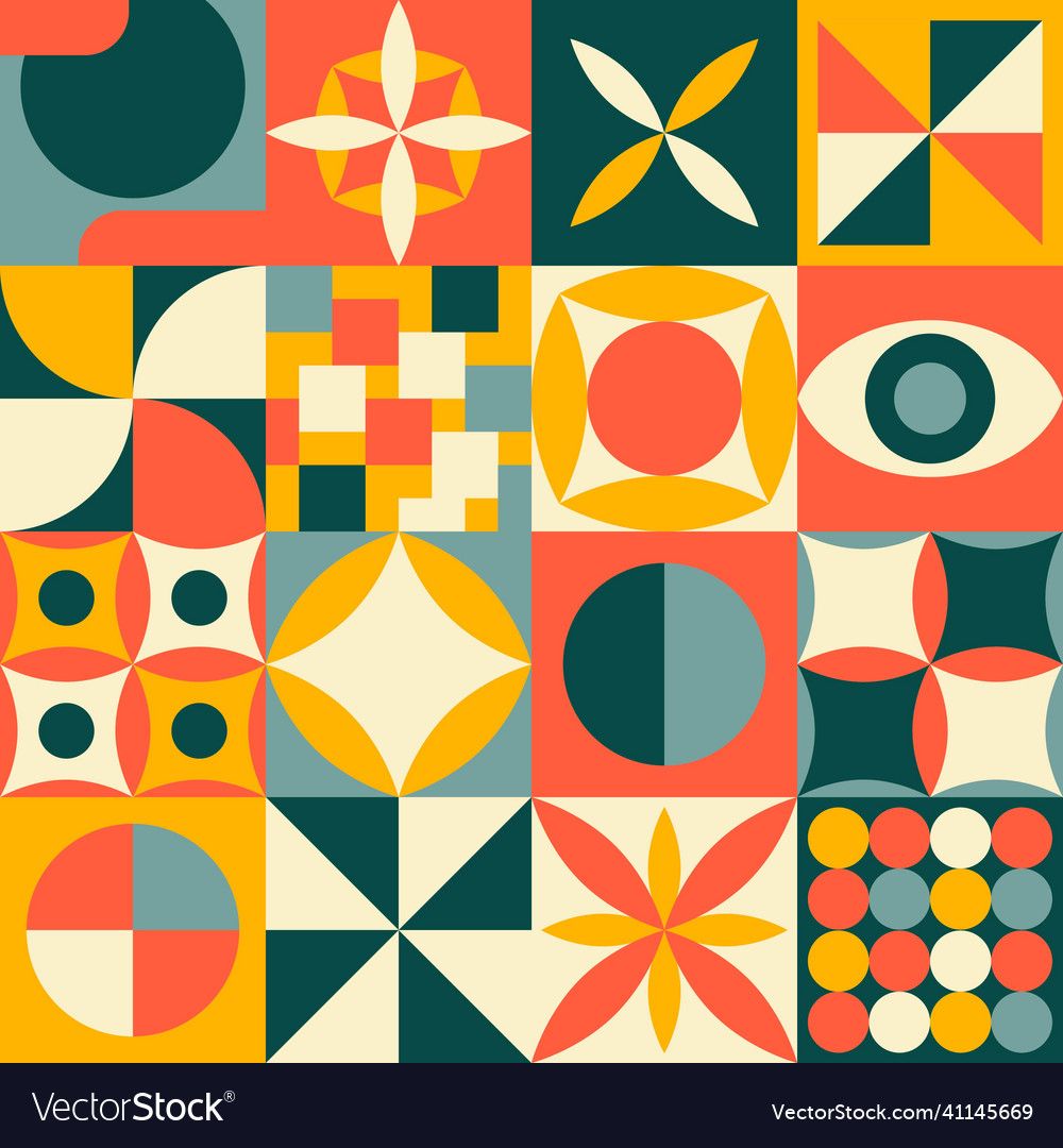 Geometric Pattern - Retro Tiles