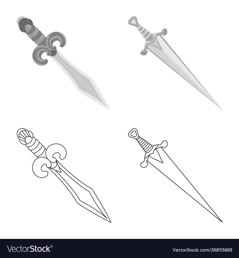 Isolated object game and armor logo collection