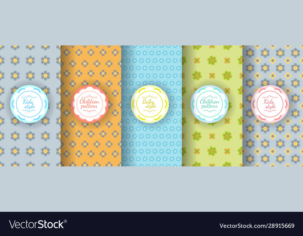 Kids colorful seamless pattern cute baby design