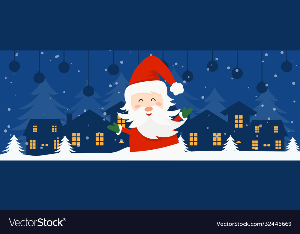 Merry christmas and happy new year winter