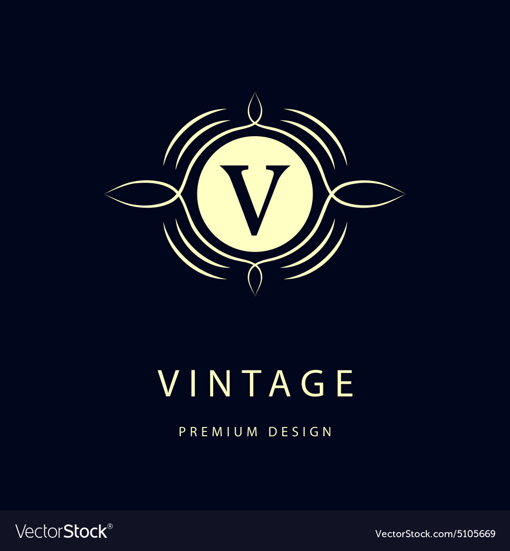 Monogram design elements graceful template