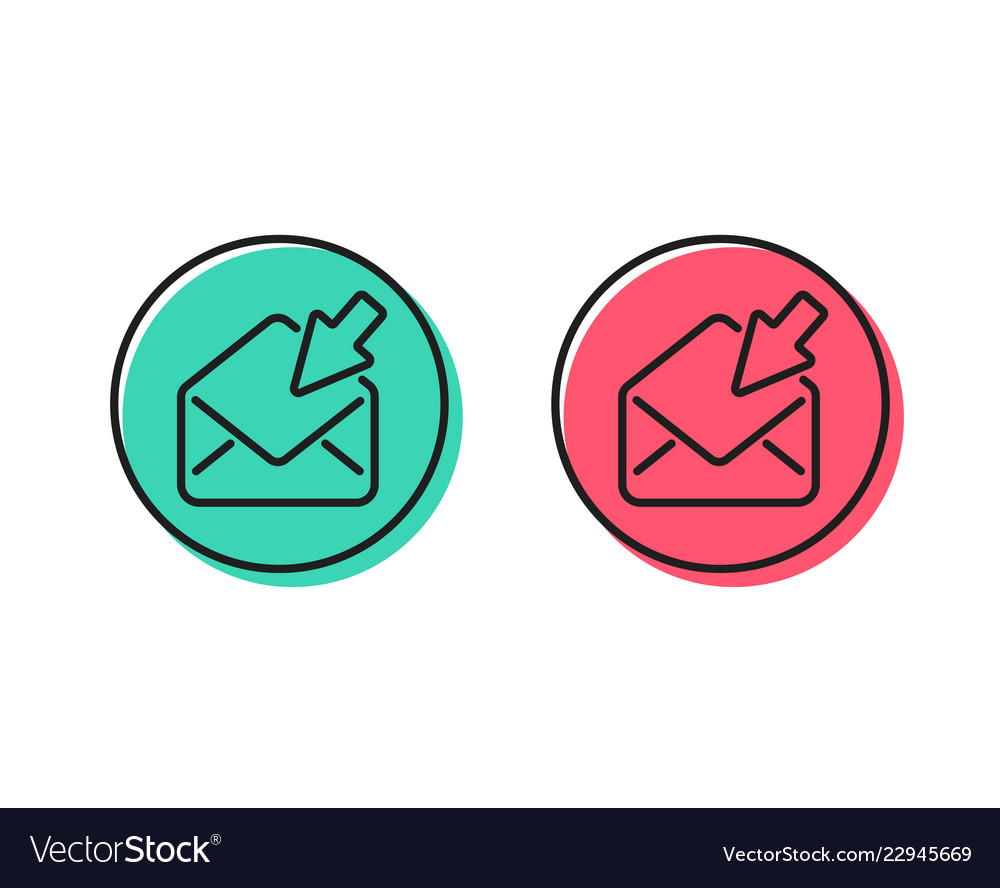 Open mail line icon view message correspondence vector image Open mail line icon view message correspondence