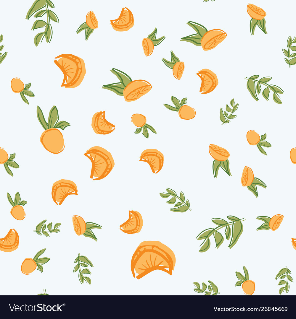 Oranges orange seamless repeat pattern Vector Image Oranges orange seamless repeat pattern
