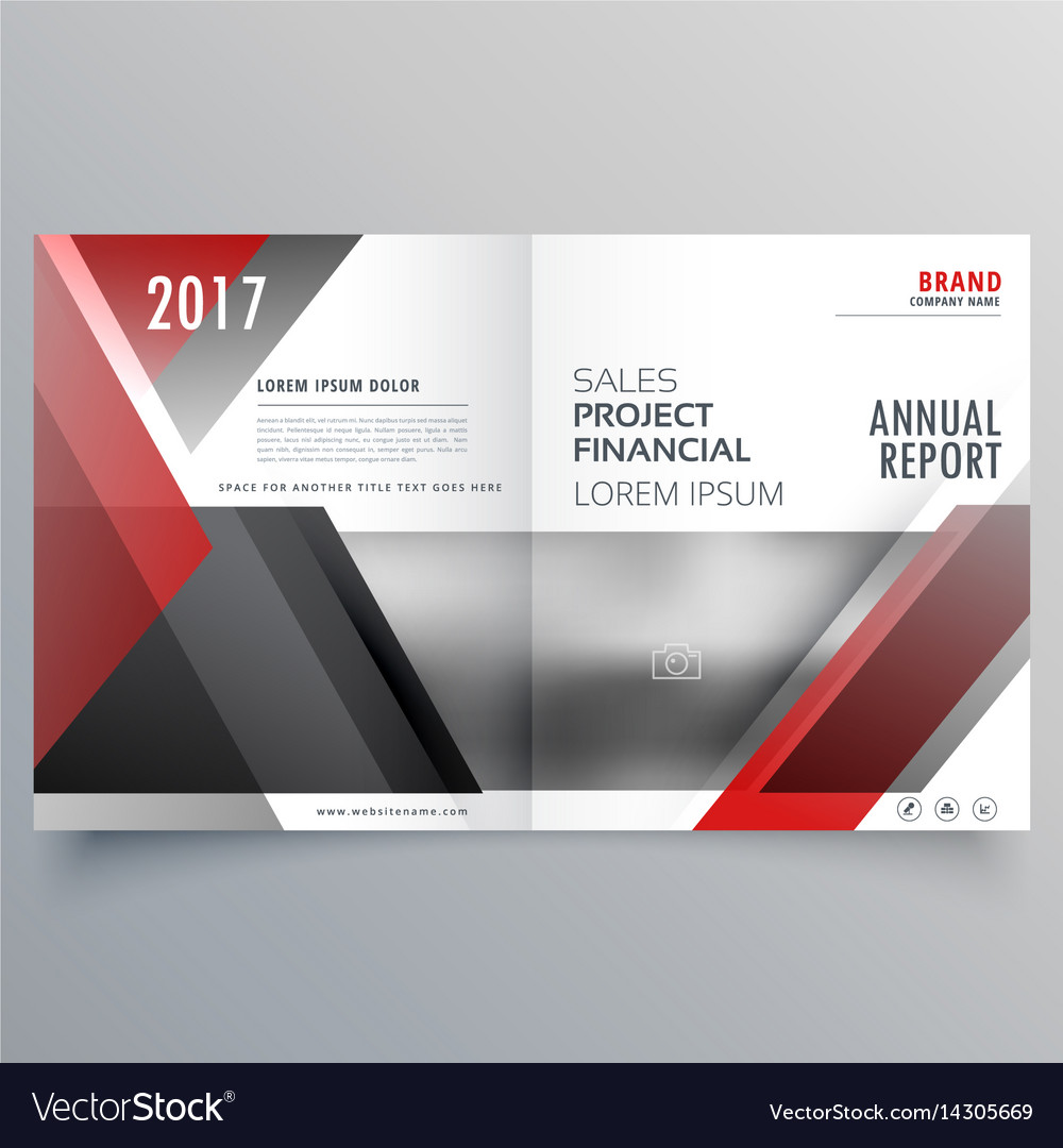 Red & Black Brochure Cover Template