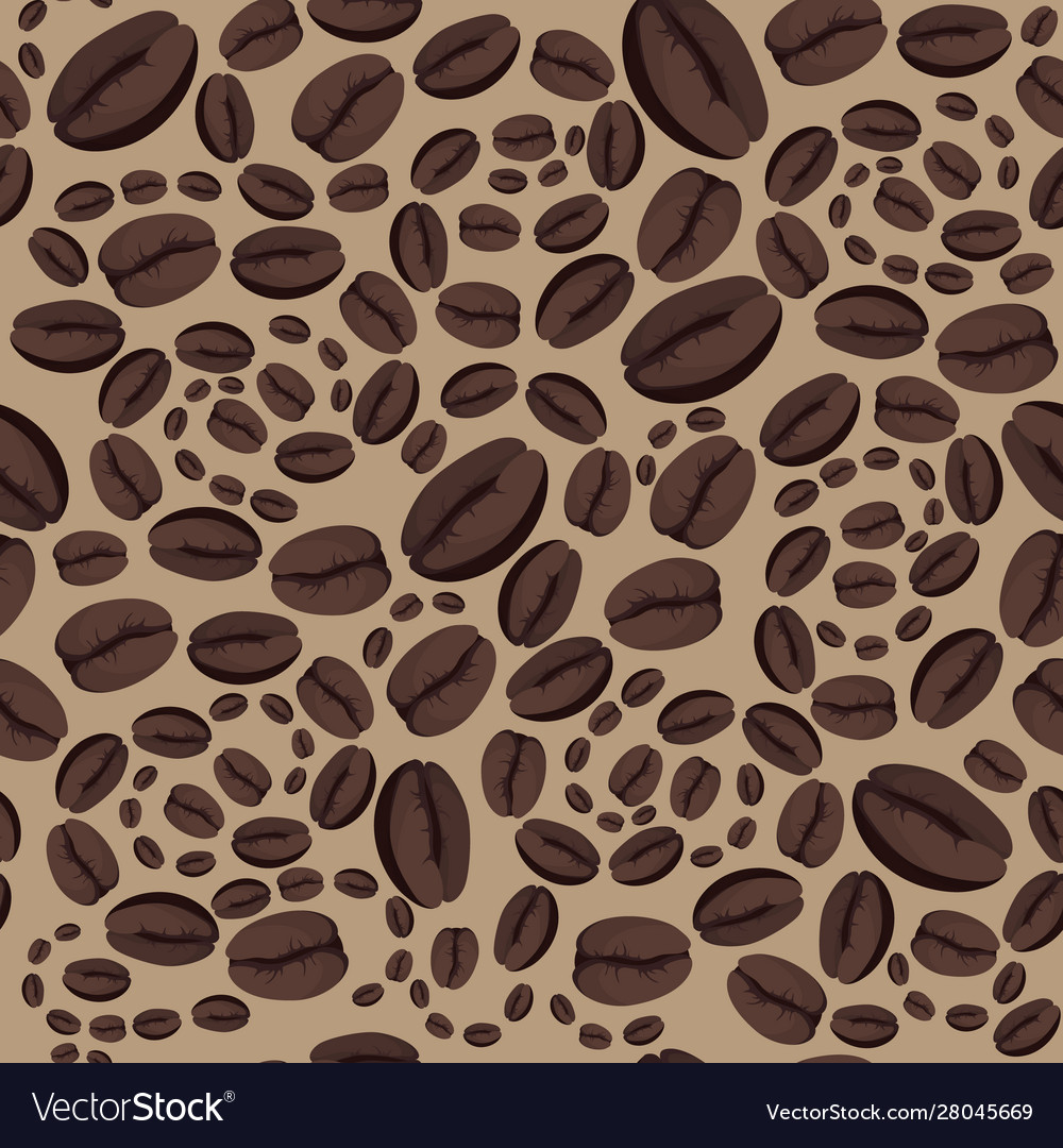 Seamless abstract patterns featuring coffee beans