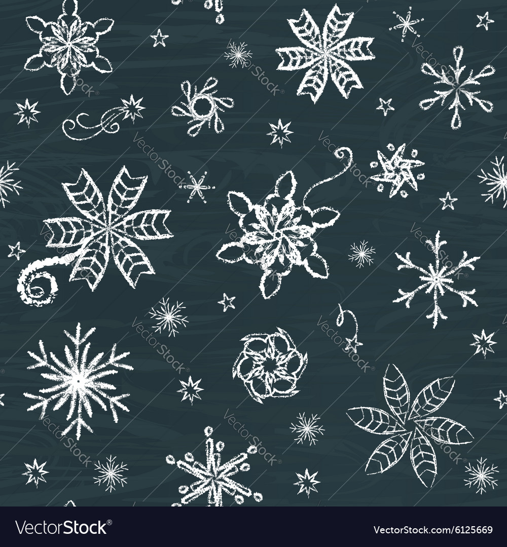 Seamless pattern with snowflakes