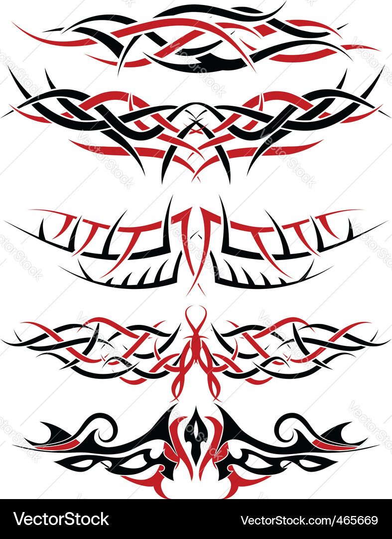 Tattoos set Royalty Free Vector Image - VectorStock