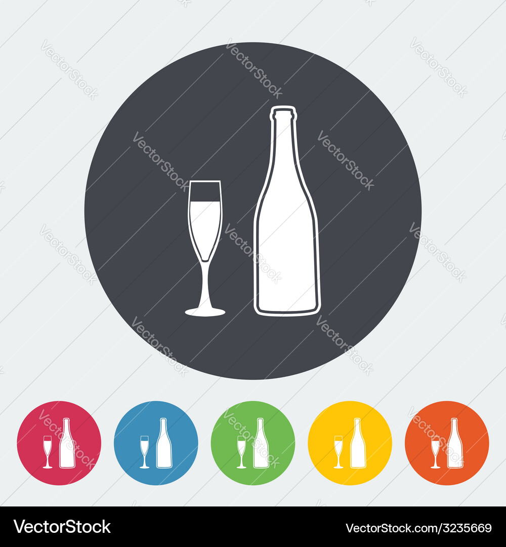 Wine flat icon Royalty Free Vector Image - VectorStock
