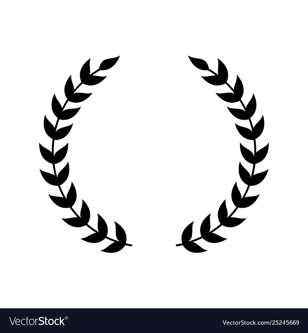 Wreath symbol for award emblem Royalty Free Vector Image