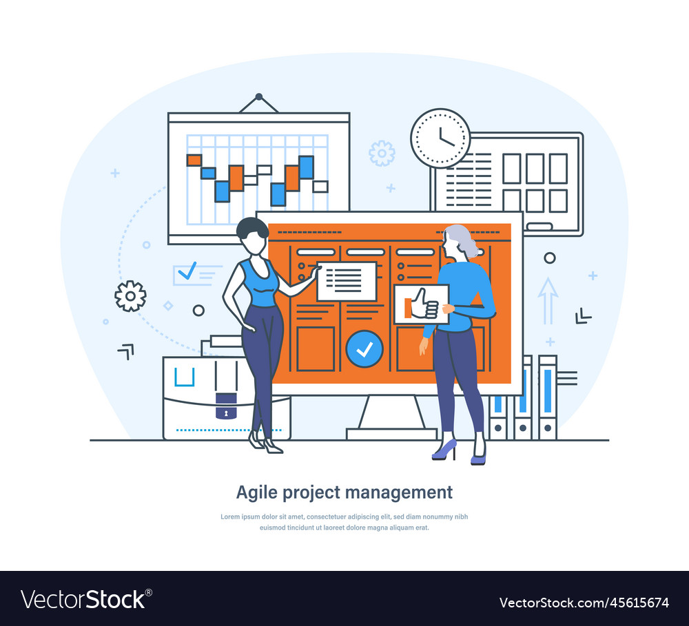 Agile project management development methodology Vector Image