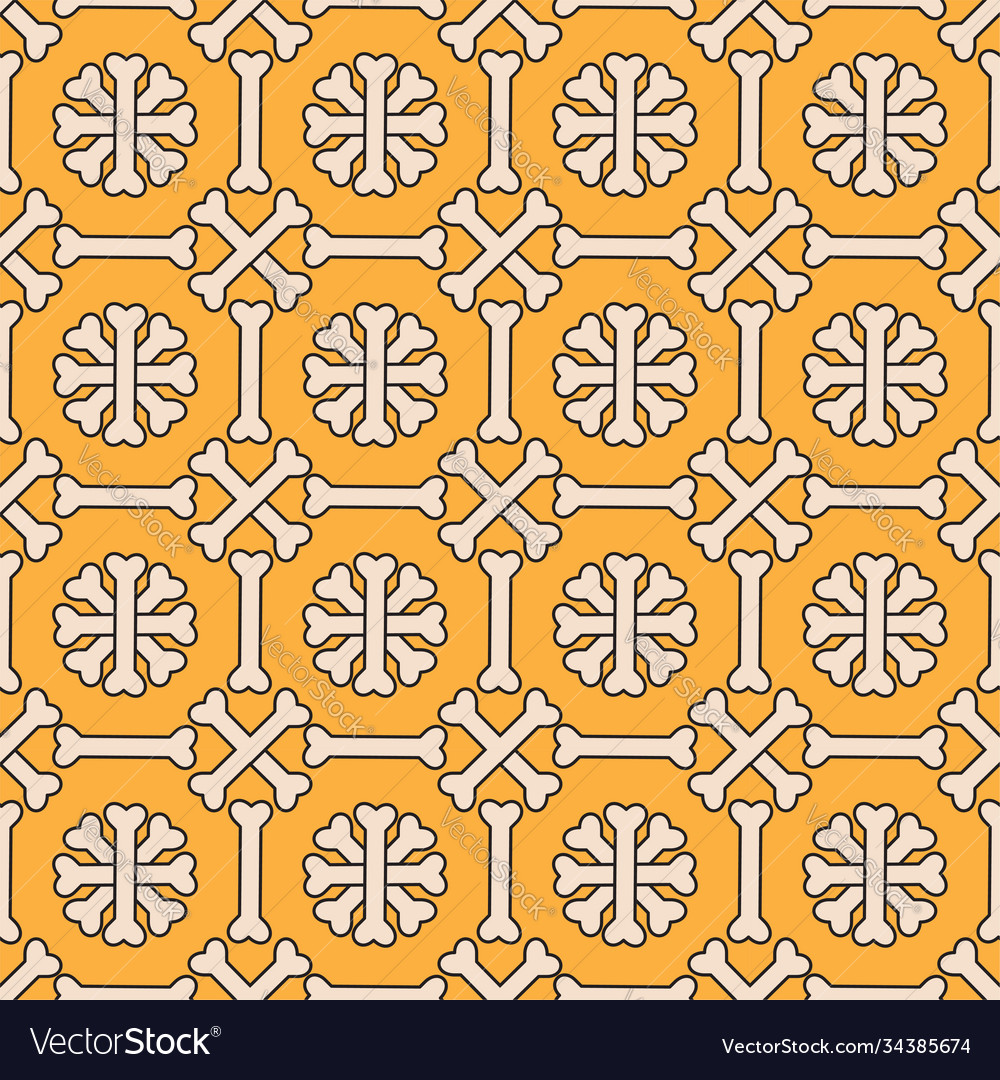 Crossbones shape with outline stock seamless