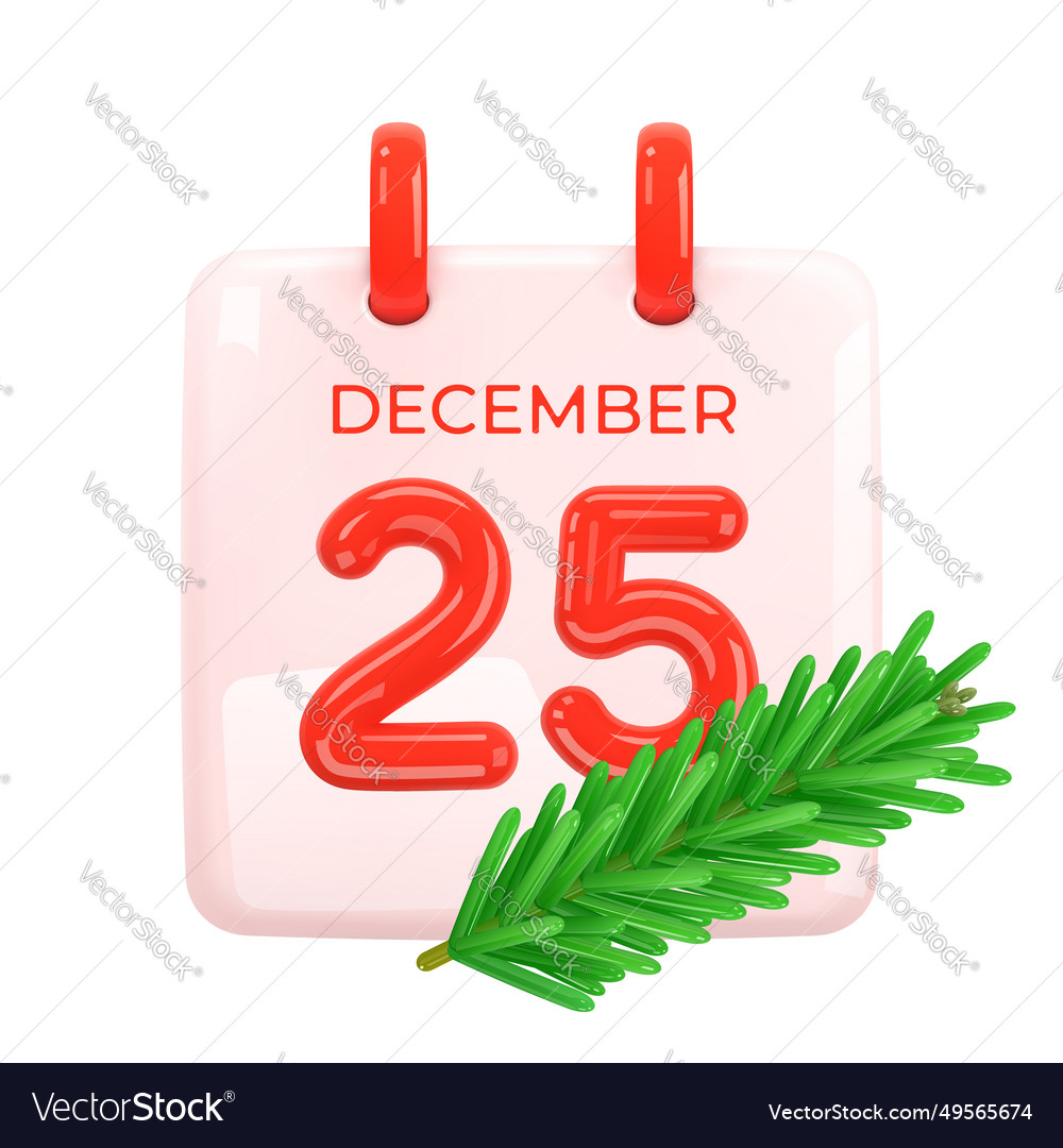 December 25th christmas day daily calendar