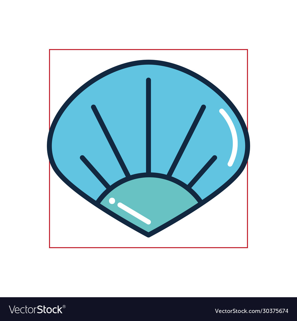 Isolated shell fill style icon design