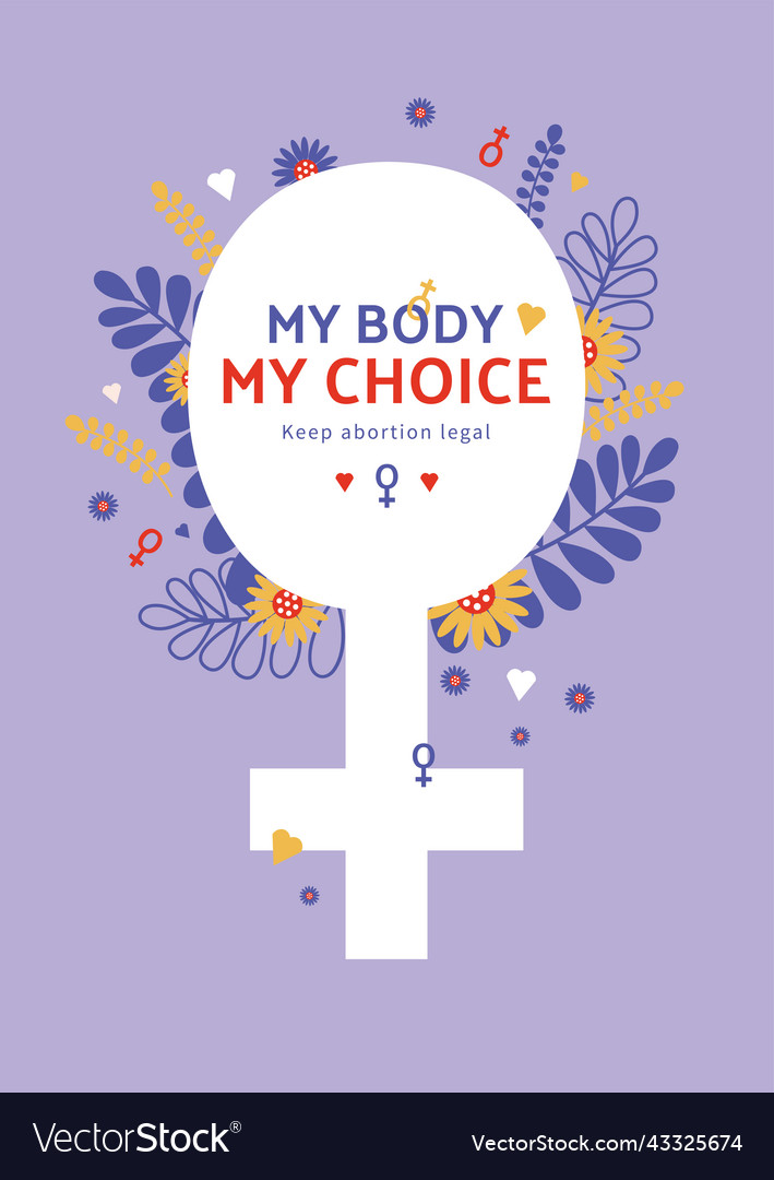 My body choice flat concept poster Royalty Free Vector Image