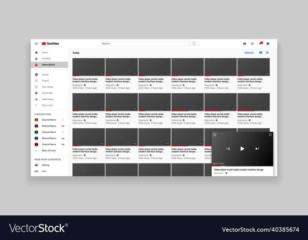 Responsive design desktop web video player page