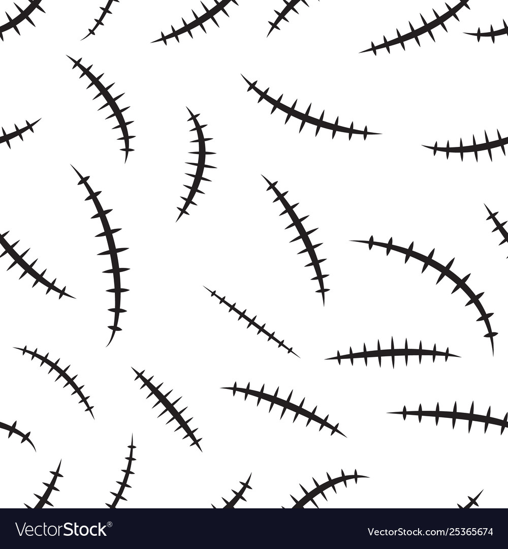 Scar seamless pattern scratch skin wound Vector Image