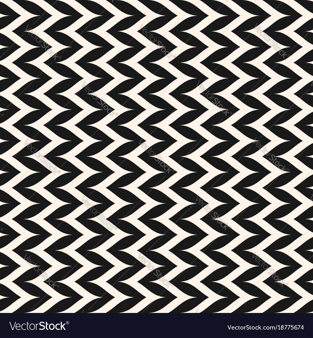 Seamless pattern vertical curly zig zag lines