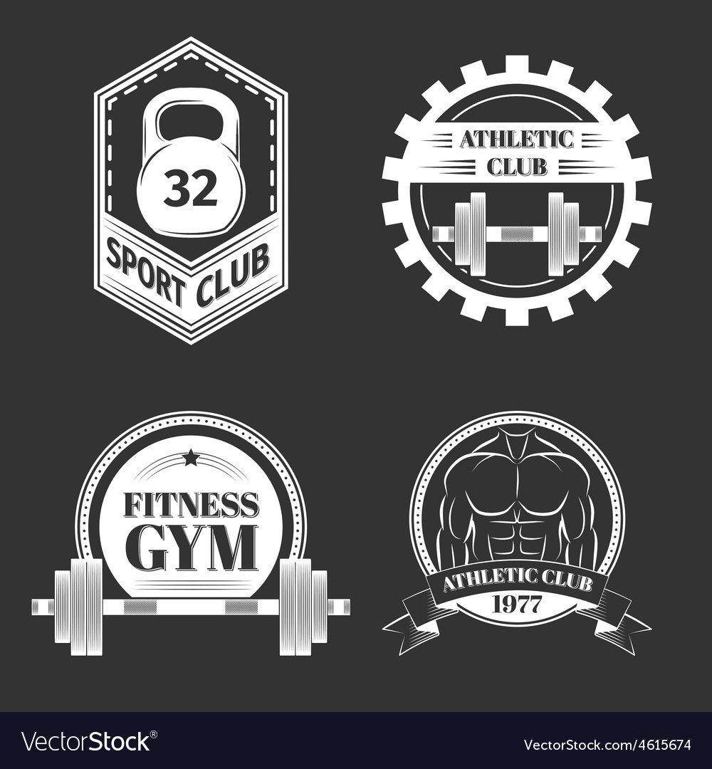 Set of logo for sport athletic club Royalty Free Vector