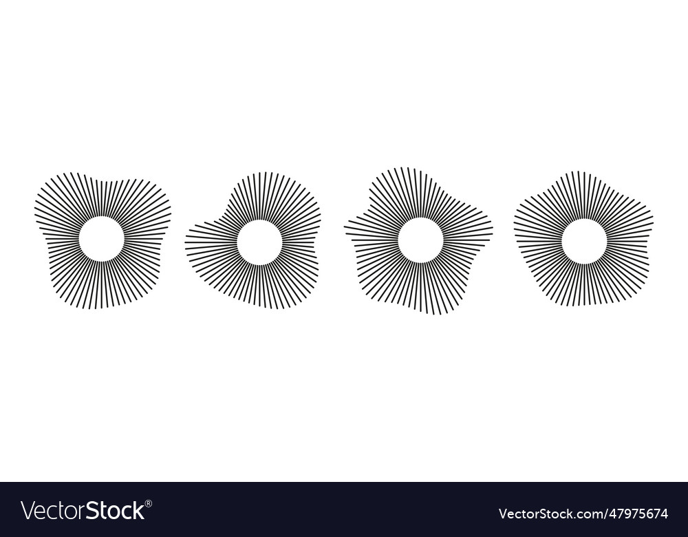 Sound in waveforms circular designs circles