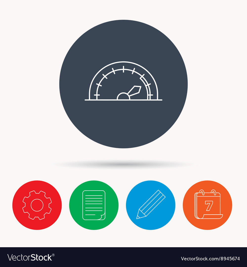 Speedometer icon speed tachometer with arrow