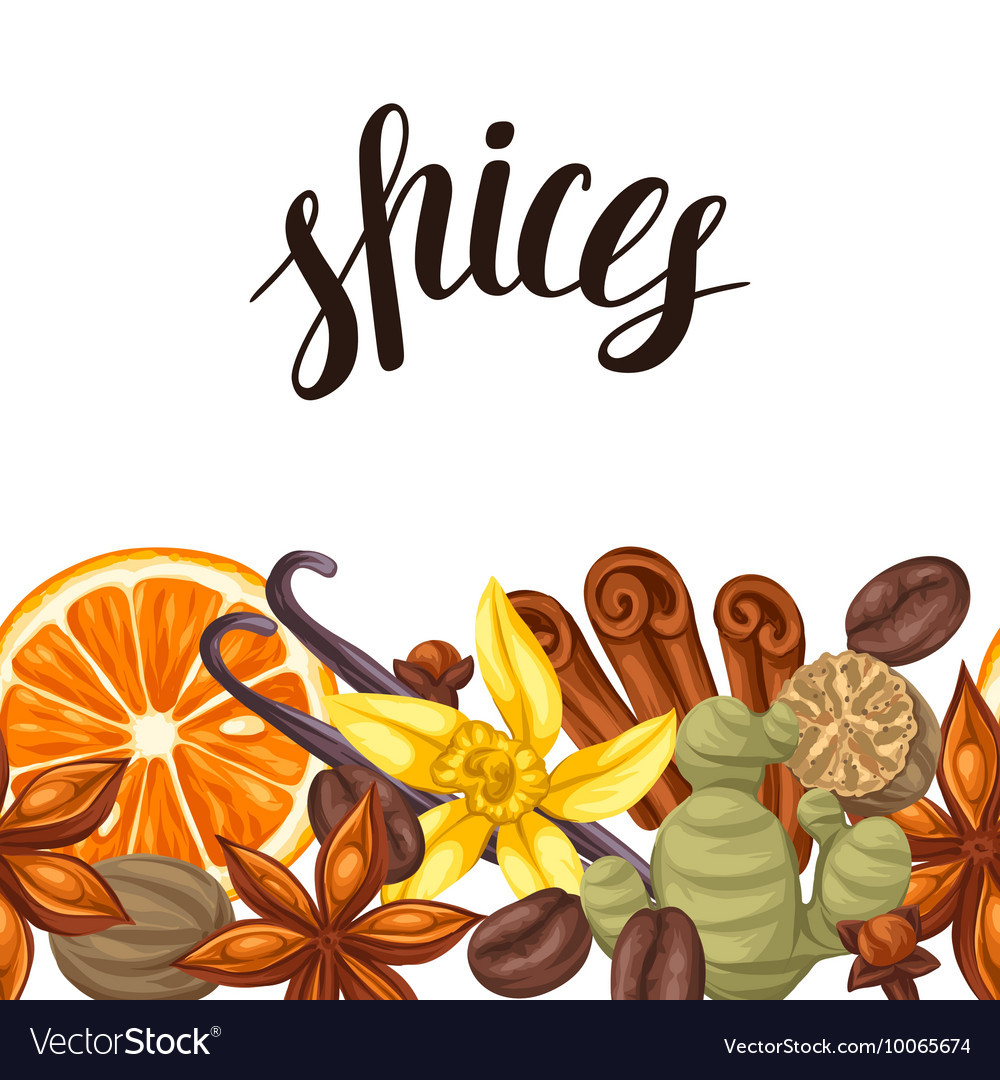 Spices Seamless Border