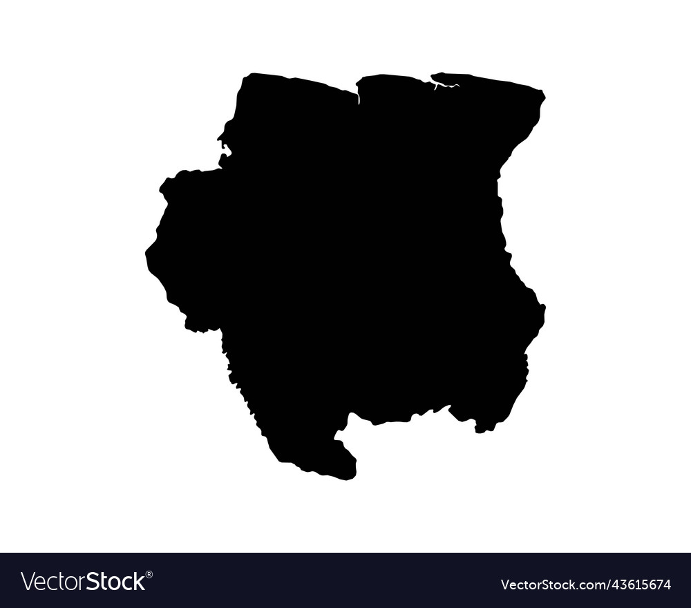 Suriname map Royalty Free Vector Image - VectorStock