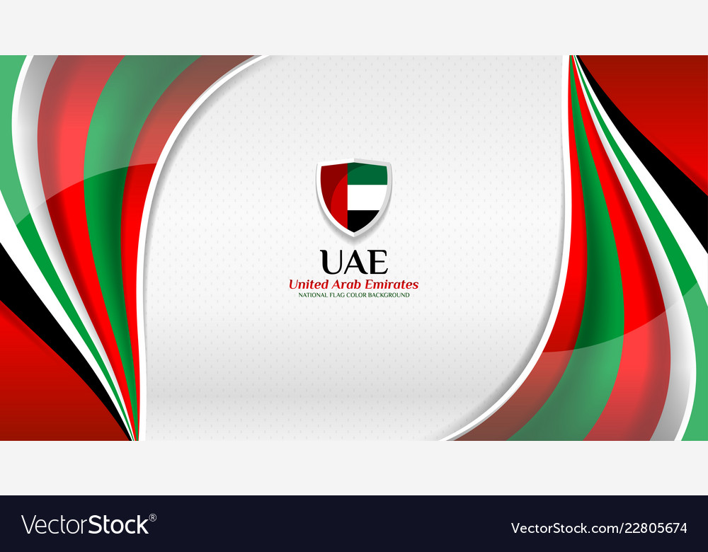 Uae color background design Royalty Free Vector Image