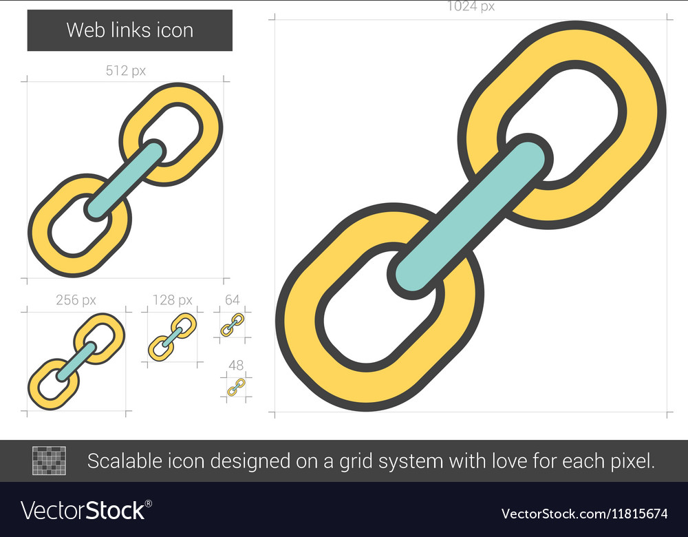 Web links line icon