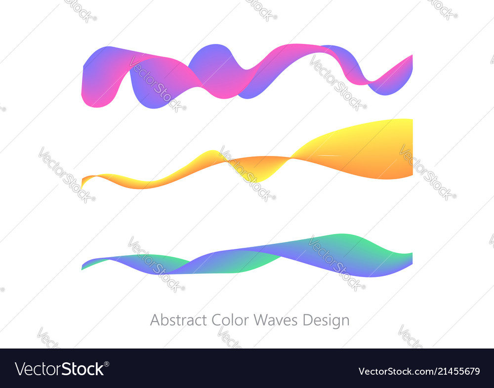 Abstract colorful wave element for design vector image Abstract colorful wave element for design