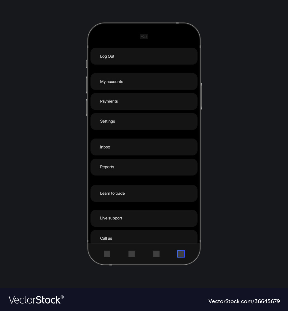 Account settings menu ui screen concept analytics vector image Account settings menu ui screen concept analytics