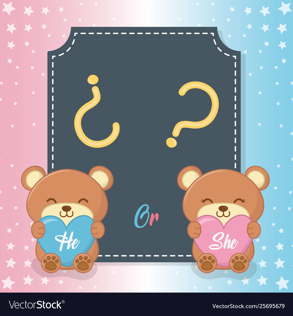 Baby shower a girl and boy design