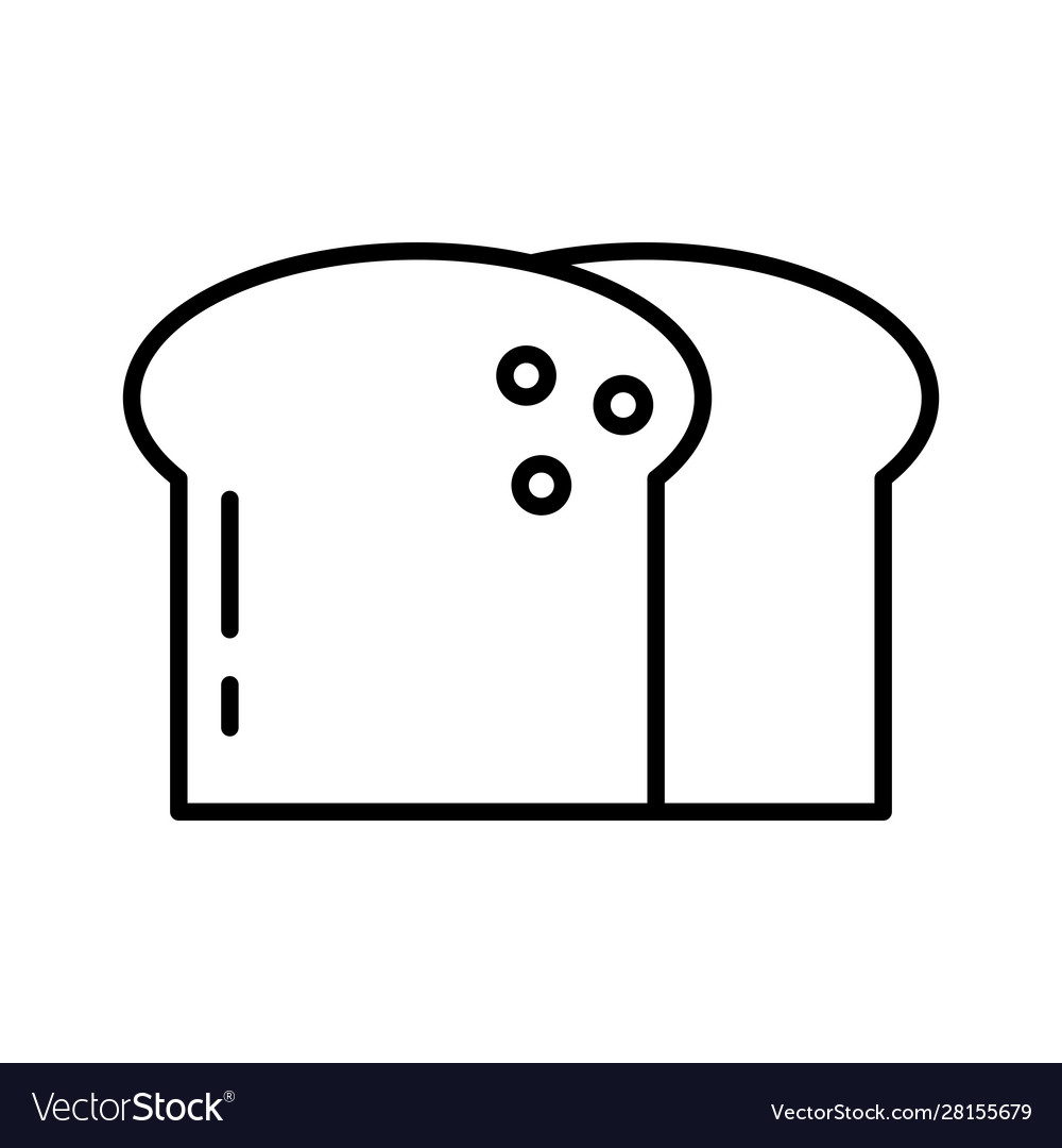 Bread sliced pastry bakery icon