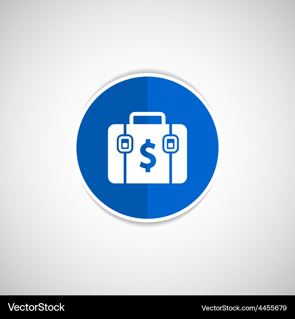 Briefcase icon flat design Royalty Free Vector Image
