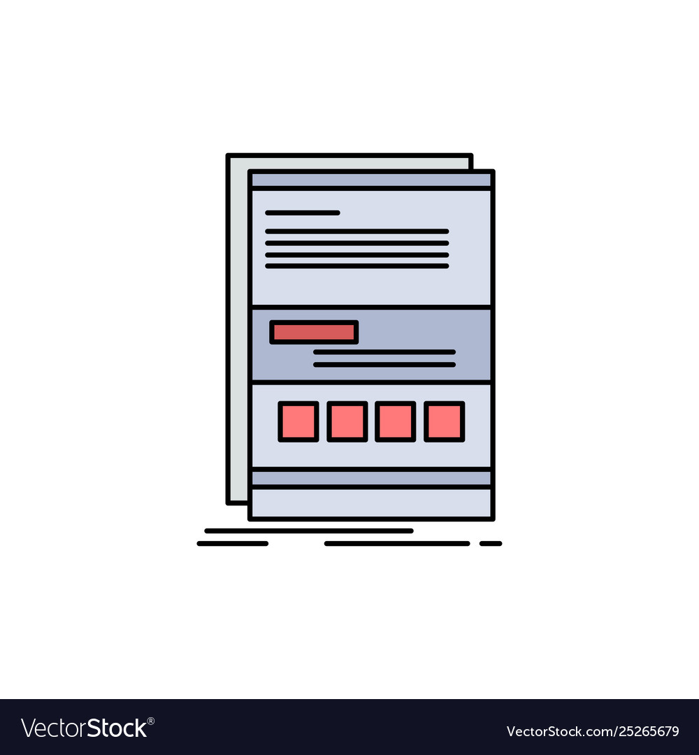 Browser dynamic internet page responsive flat Vector Image Browser dynamic internet page responsive flat