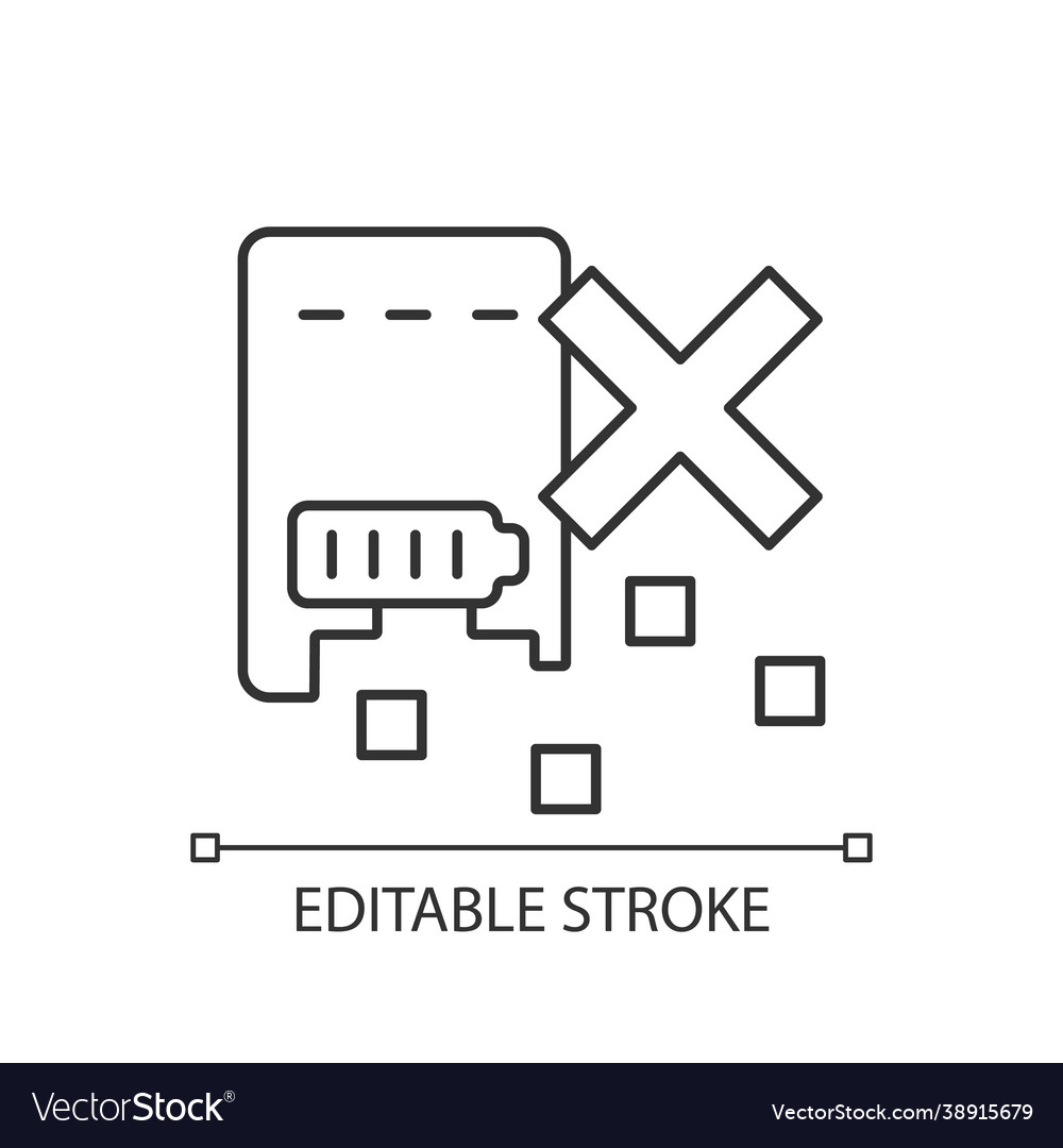 Dont shred powerbank linear manual label icon