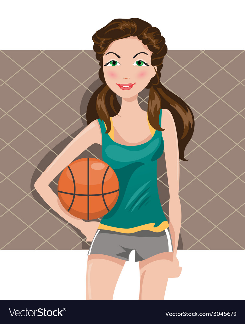 Girl with a basketball