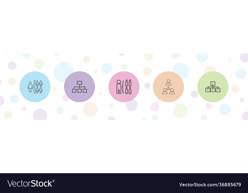 Hierarchy icons vector image Hierarchy icons