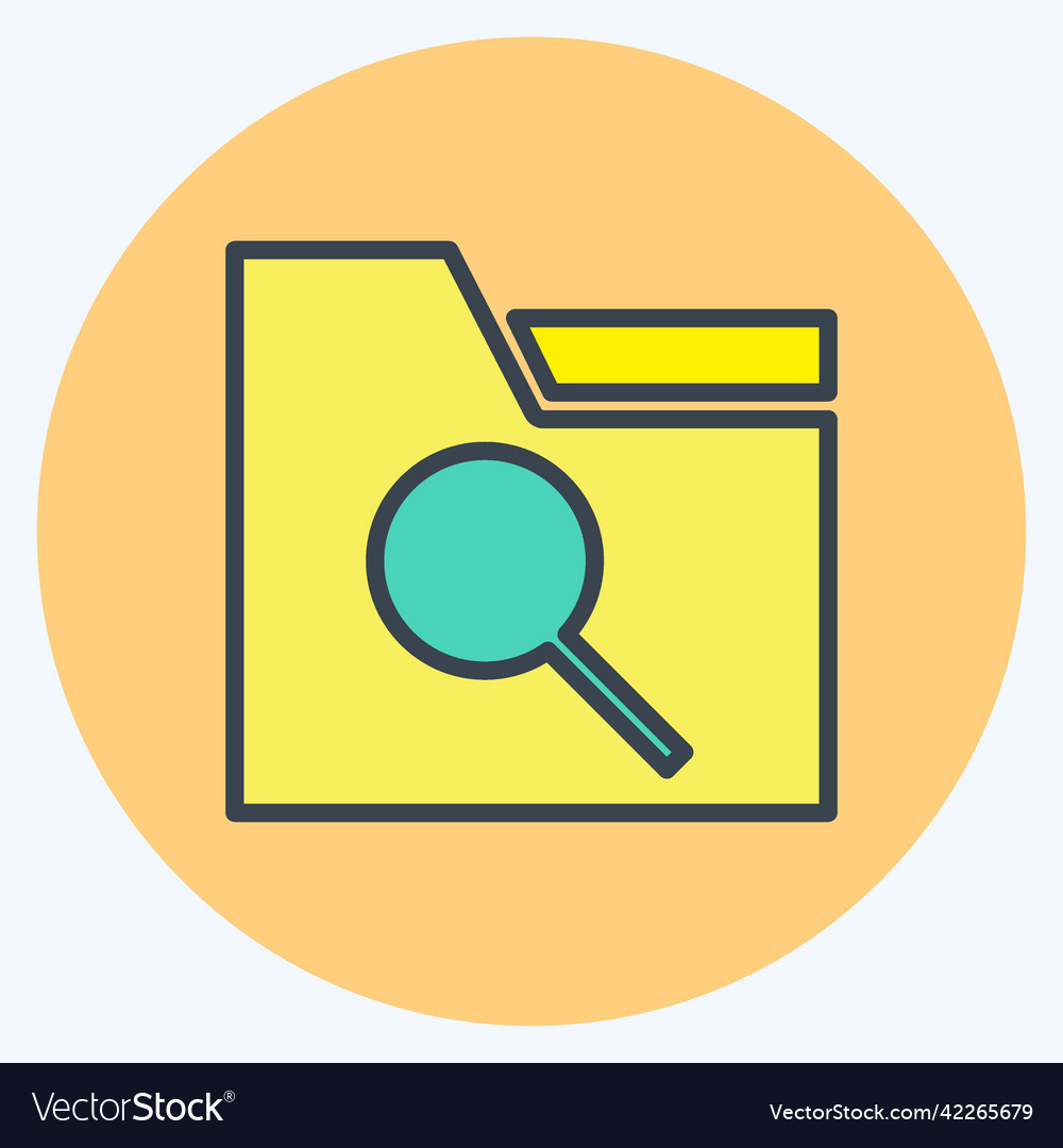 Icon search folder suitable for user interface vector image Icon search folder suitable for user interface