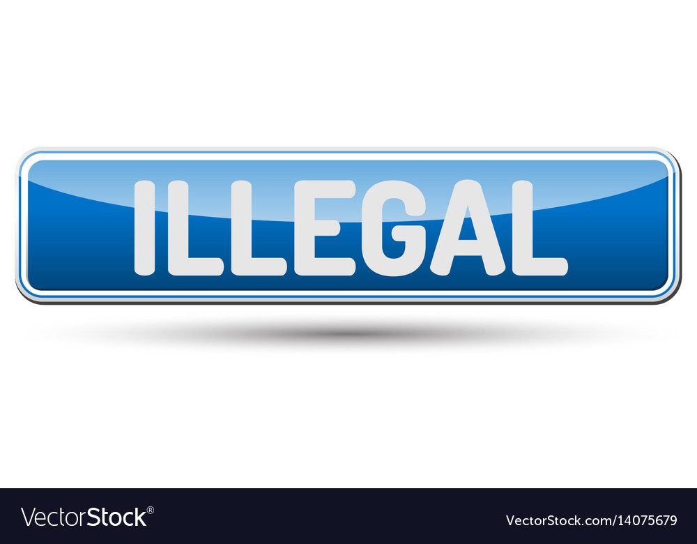 Illegal - abstract beautiful button with text
