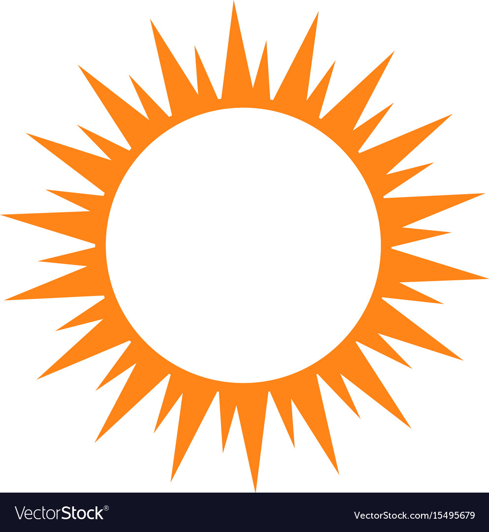 Isolated sun silhouette Royalty Free Vector Image