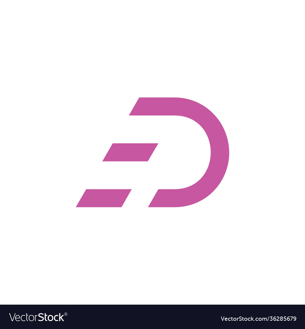 Letter d run movement logo