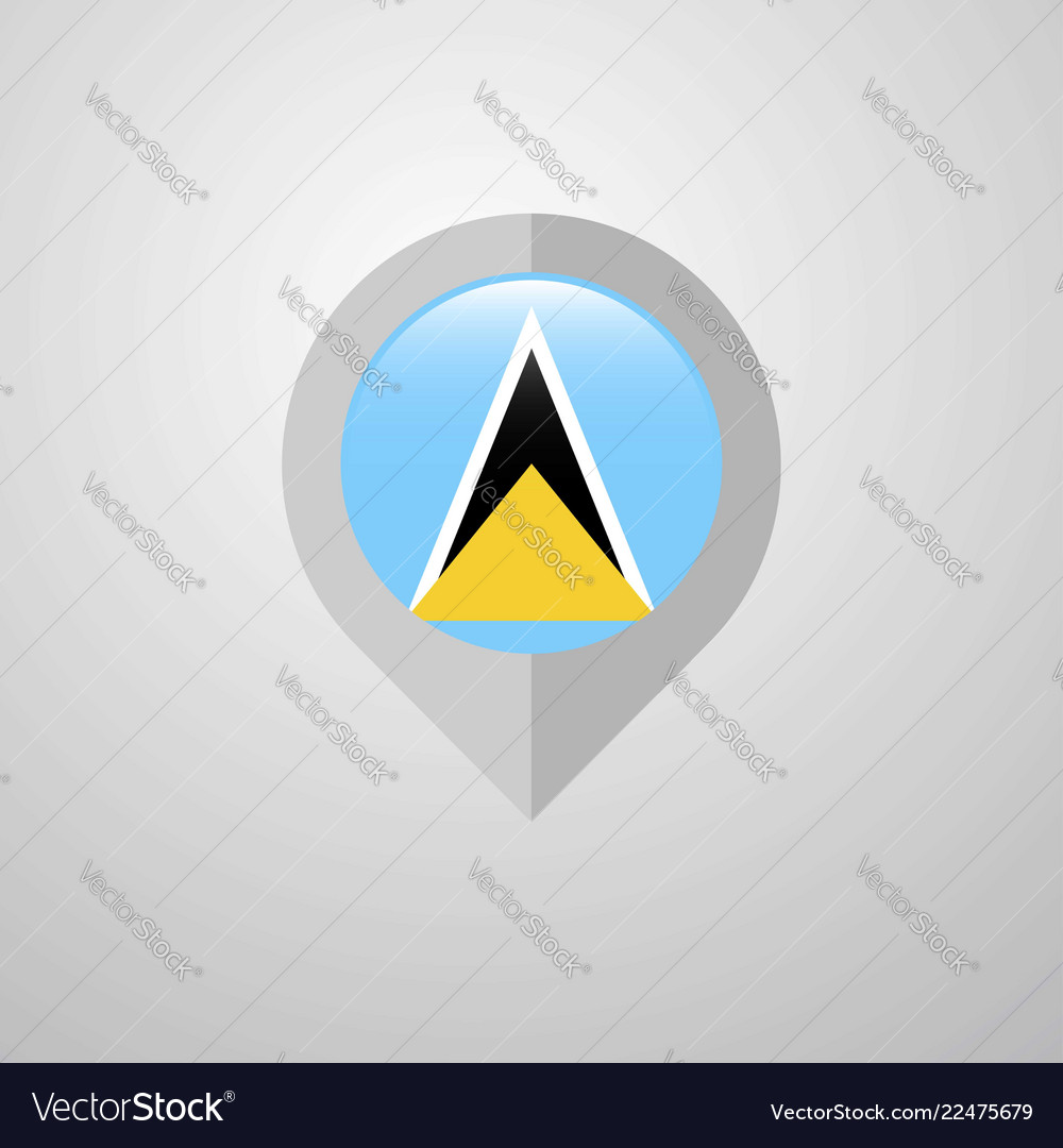 Karten-Navigation Pointer mit Heiliger Lucia Flagge